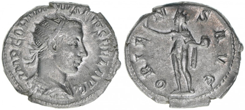 Gordianus III. Pius 238-244
Römisches Reich - Kaiserzeit. Antoninian. Av. IMP GO...