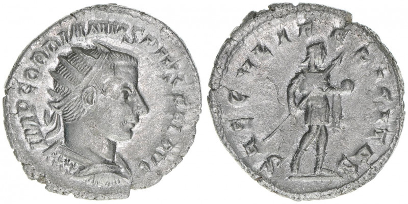 Gordianus III. Pius 238-244
Römisches Reich - Kaiserzeit. Antoninian. Av. IMP GO...