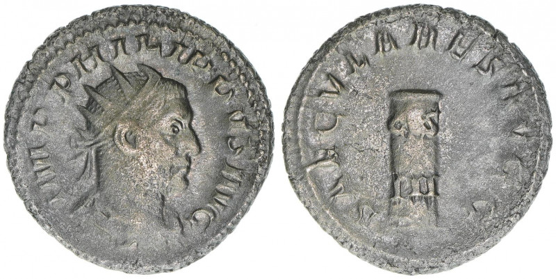 Philippus I. Arabs 244-249
Römisches Reich - Kaiserzeit. Antoninian. Av. IMP PHI...