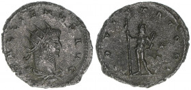 Gallienus 253-268
Römisches Reich - Kaiserzeit. Antoninian. Av. GALLIENVS AVG Rv. IOVI STATORI
Rom
3,51g
Kampmann 90.75
ss/vz