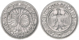 Deutsches Reich 1919-1945
50 Reichspfennig, 1931 D. 3,51g
AKS 40
vz