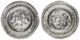 Bela IV. 1225-1270
Ungarn. Brakteat. 0,21g
Huszar 192
ss+