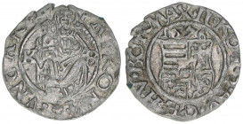 Maximilian II. 1564-1576
Denar, 1576 KB. Kremnitz
0,53g
Huszar 993
ss/vz