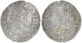 Ferdinand II. 1619-1637
3 Kreuzer, 1627. Graz
1,52g
Herinek 1082
ss+