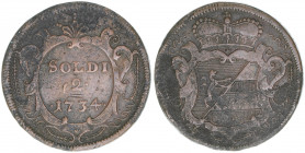 Karl VI. 1711-1740
2 Soldi, 1734. Görz
9,80g
KM#3
s/ss