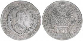 Maria Theresia 1740-1780
10 Kreuzer, 1764. Prag
3,77g
Frühwald 934
ss