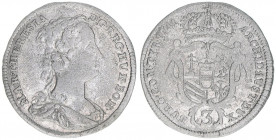 Maria Theresia 1740-1780
3 Kreuzer, 1741 W. Wien
1,58g
Frühwald 264
ss-