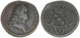 Franz I. Stephan 1745-1765
1 Pfennig, 1759 WI. Wien
2,20g
ANK 2
ss
