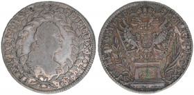Franz I. Stephan 1745-1765
20 Kreuzer, 1765 KB. Kremnitz
6,45g
ANK 17
ss