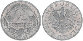 Verkehrsmünzen
2. Republik ab 1945. 2 Schilling, 1952. Aluminium - selten
Wien
2,81g
ANK 33
ss++