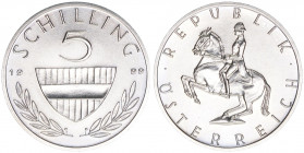 Verkehrsmünzen
2. Republik ab 1945. 5 Schilling, 1999. Auflage 50.000 nur im Set ausgegeben
Wien
4,78g
ANK 37
handgehoben