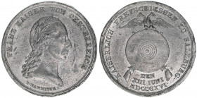 Kaiser Franz I.
Salzburg. Zinnmedaille, 1816. Kaiserliches Freyschießen zu Salzburg - sehr selten
Salzburg
7,2g
Frühwald 84
vz