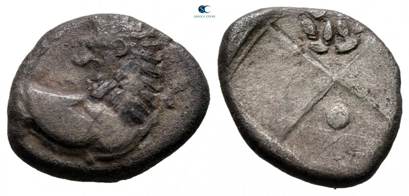The Thracian Chersonese. Chersonesos circa 386-338 BC. 
Hemidrachm AR

1 mm, ...