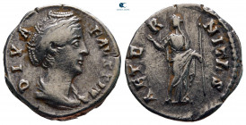 Diva Faustina I after AD 140-141. Rome. Denarius AR