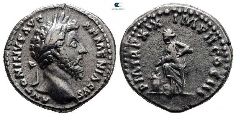 Marcus Aurelius AD 161-180. Rome
Denarius AR

17 mm, 3,31 g



very fine