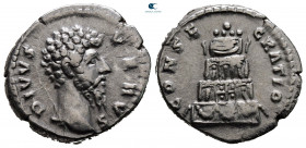 Divus Lucius Verus AD 169. Rome. Denarius AR