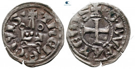 Guillame de la Roche AD 1280-1287. Denier Tournois BI