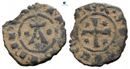 Manfredi AD 1258-1266. Kingdom of Sicily. Messina or Palermo. Denaro Ae