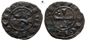 Federico II AD 1296-1337. Kingdom of Sicily. Messina or Palermo. Denaro BI