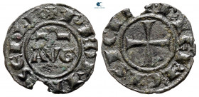 Federico II AD 1296-1337. Kingdom of Sicily. Messina or Palermo. Denaro BI