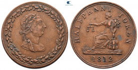 Canada.  AD 1812. Half Penny, Token.