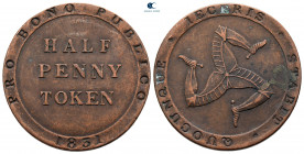 Great Britain.  AD 1851. Token, Half Penny.