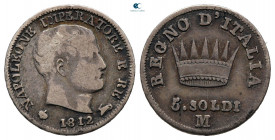 Italy. Milano. NapoleoneI Re d´Italia AD 1805-1814. 5 Soldi Ar