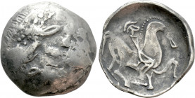 EASTERN EUROPE. Imitations of Philip II of Macedon (2nd century BC). Tetradrachm. Mint in the central Carpathian region. "Kinnlos" type