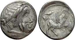 EASTERN EUROPE. Imitations of Philip II of Macedon (3rd century BC). Tetradrachm. "Verkehrter Lorbeerkranz Type"