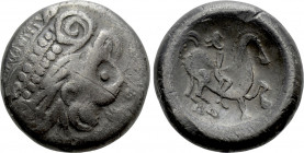 EASTERN EUROPE. Imitations of Philip II of Macedon. Tetradrachm (3rd-2nd centuries BC). "Kinnlos" (Chinless) type