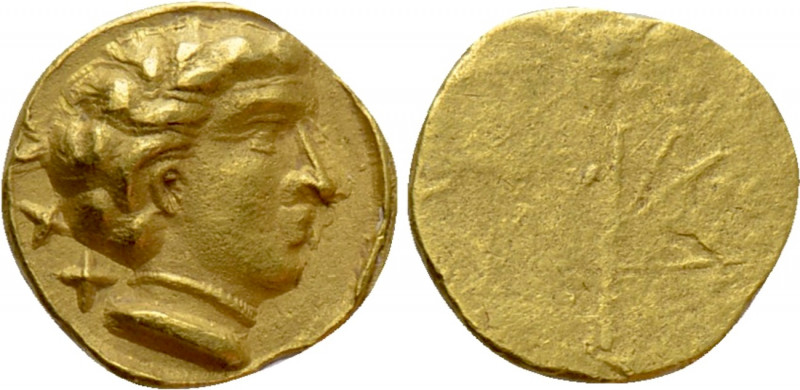 ETRURIA. Populonia. GOLD 25 Asses (Circa 300-250 BC). 

Obv: Head of male righ...