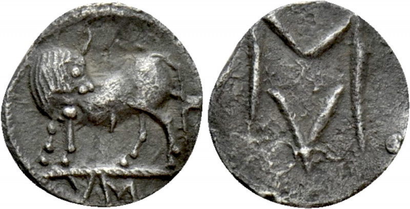 LUCANIA. Sybaris. Obol (Circa 550-510 BC).

Obv: Bull standing left, head righ...