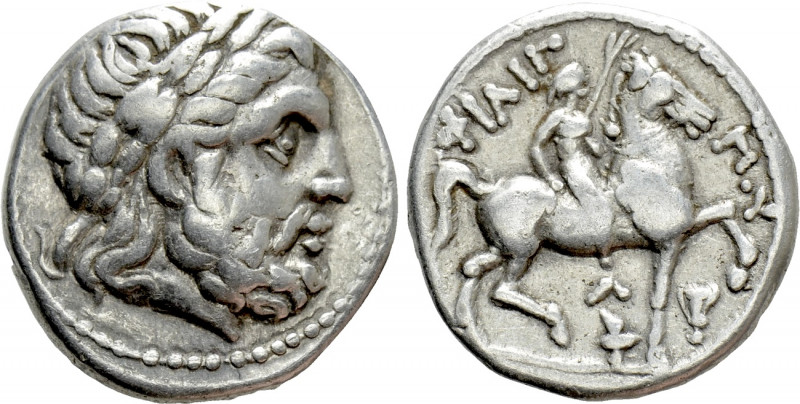 KINGS OF MACEDON. Philip II (359-336 BC). Tetradrachm. Amphipolis. 

Obv: Laur...