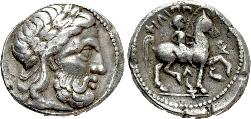 KINGS OF MACEDON. Philip II (359-336 BC). Tetradrachm. 

Obv: Laureate head of...