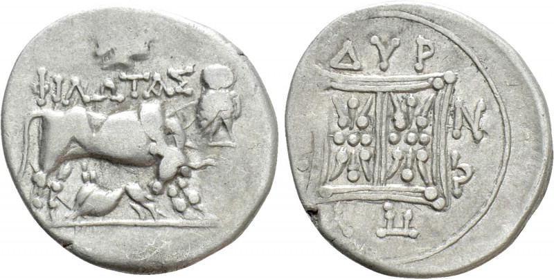 ILLYRIA. Dyrrhachion. Drachm (Circa 200-45 BC). Philotas and Zopuros, magistrate...