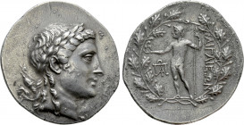 AEOLIS. Aigai. Tetradrachm (151-143 BC). Stephanophoric type