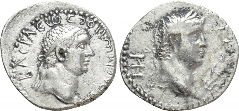 KINGS OF PONTUS. Polemo II with Nero (38-64). Drachm. Dated RY 18 (55/6). 

Ob...