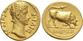 AUGUSTUS (27 BC-14 AD). Aureus. Lugdunum