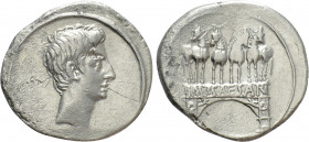AUGUSTUS (27 BC-14 AD). Denarius. Uncertain Italian mint, possibly Rome