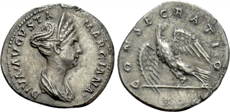 DIVA MARCIANA (Died 112/4). Denarius. Rome. Struck under Trajan. 

Obv: DIVA A...