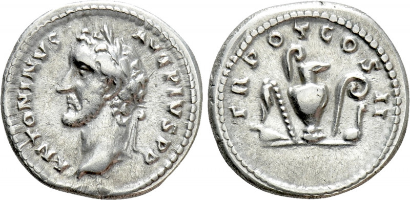 ANTONINUS PIUS (138-161). Denarius. Rome.

Obv: ANTONINVS AVG PIVS P P.
Laure...