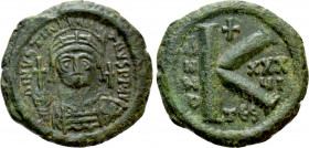 JUSTINIAN I (527-565). Half Follis. Thessalonica. Dated RY 36 (562/3)