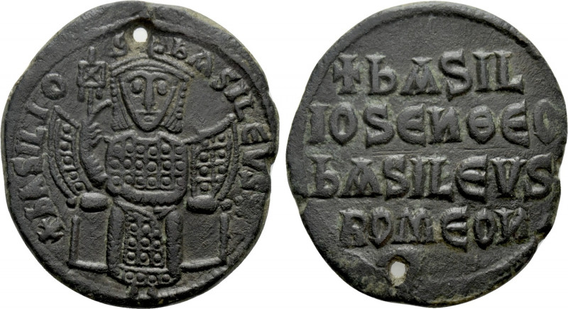 LEO VI the WISE (886-912). Follis. Constantinople. 

Obv: + LEON bASILEVS ROM....