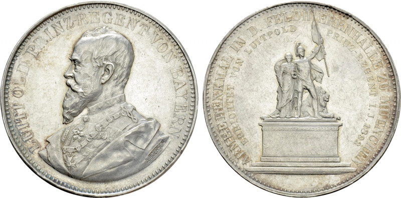 GERMANY. Munich. Luitpold (Prince Regent, 1886-1912). Silver Medal (1892).

Ob...