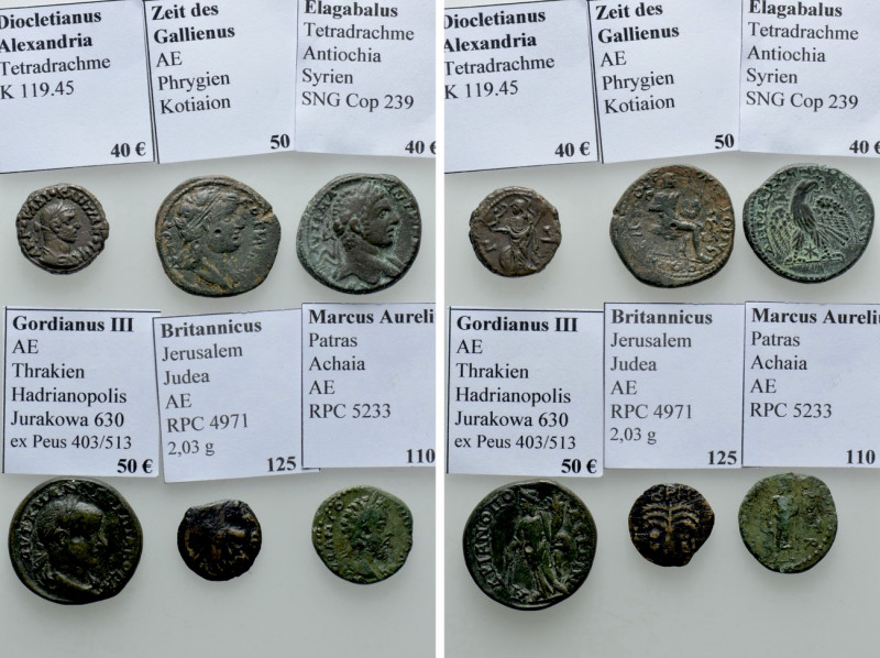 6 Roman Provincial Coins; Britannicus, Marcus Aurelius etc. 

Obv: .
Rev: .
...