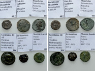 6 Roman Provincial Coins; Britannicus, Marcus Aurelius etc