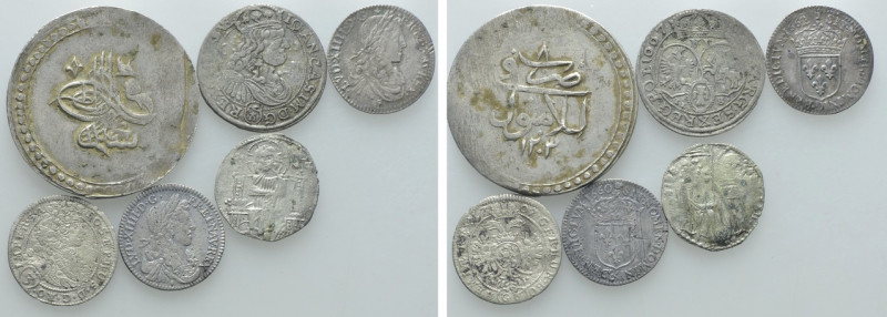 6 Medieval and Modern Coins. 

Obv: .
Rev: .

. 

Condition: See picture....