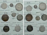 8 medieval and modern coins