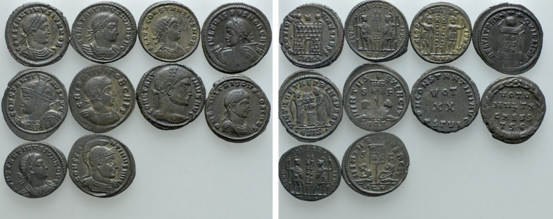 10 Folles ; Crispus, Constantine the Great etc. 

Obv: .
Rev: .

. 

Cond...