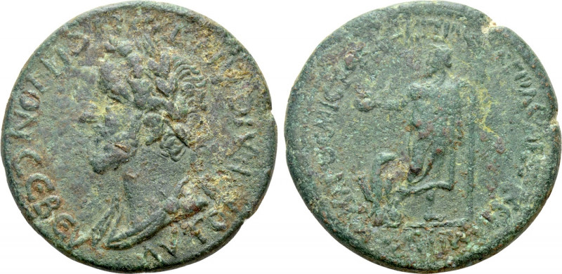 CARIA. Ceramus. Antoninus Pius (138-161). Ae. P. Ailios Themistokles Protoleonto...